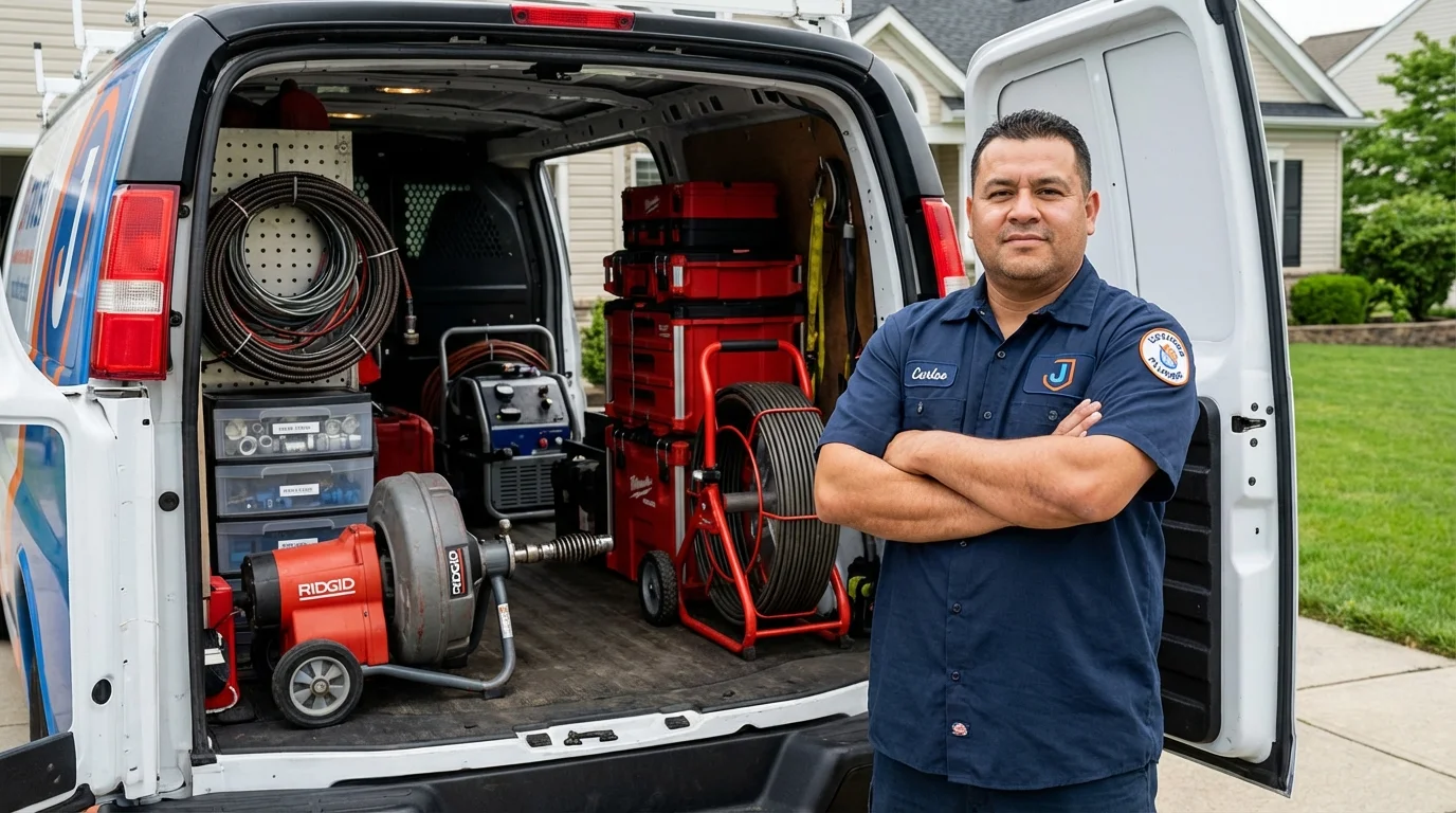 Professional drain cleaning equipment and Johns Plumbing LLC plumber in Gold Canyon
